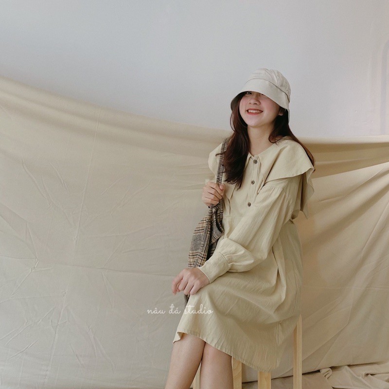 ĐẦM BABYDOLL  - NÂU ĐÁ STUDIO.