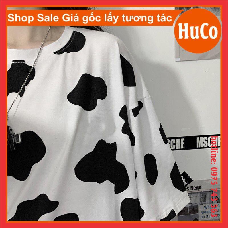 áo phông hè, áo thun bò sữa cực iu tay lỡ chất cotton mềm mát thời trang nam nữ form thụng unisex freesize dưới 70kg