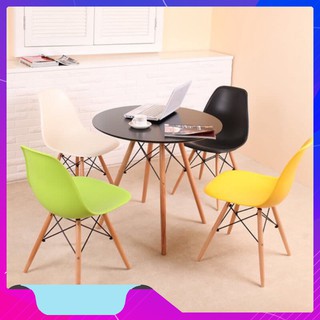 Ghế Nhựa Chân Gỗ Eames Đủ Màu