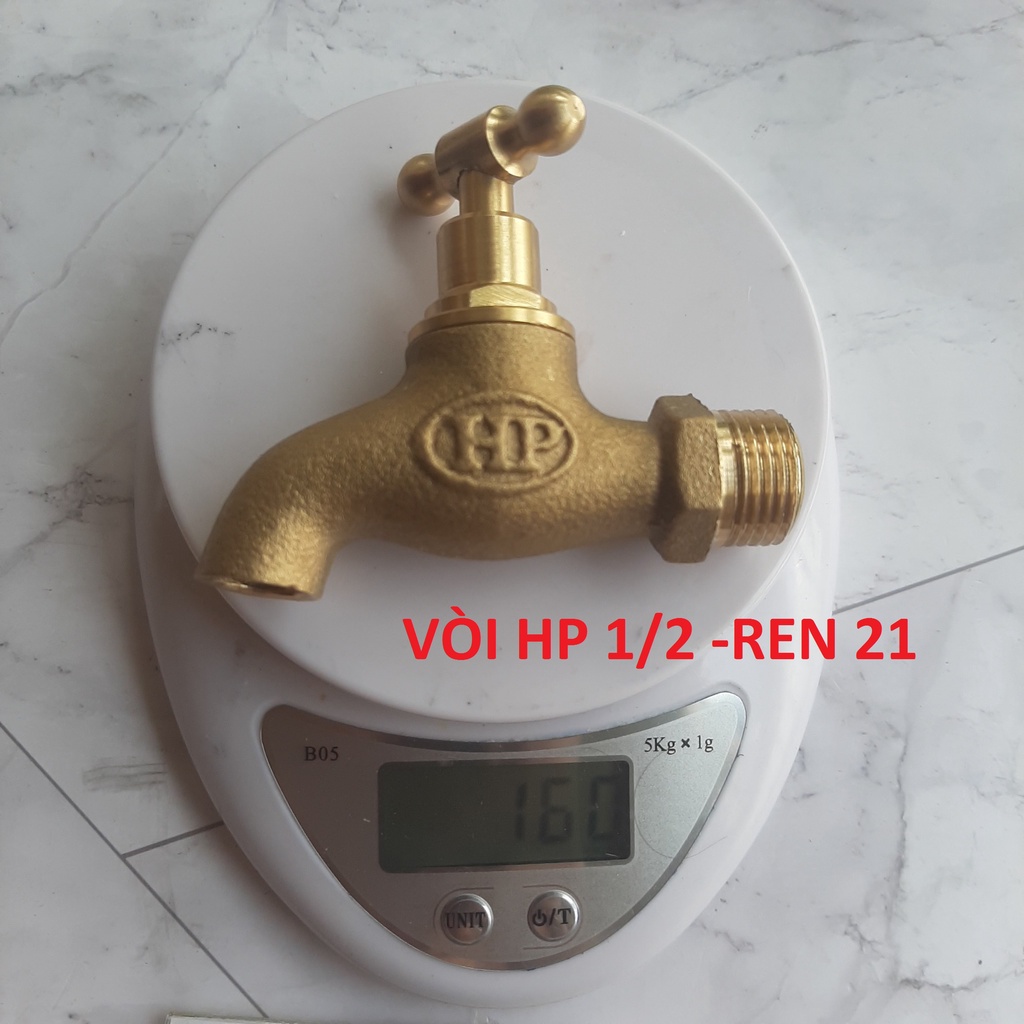 Vòi nước vặn đồng 1/2- 3/4 (DN 15-DN20) phi 21 27 không han rỉ