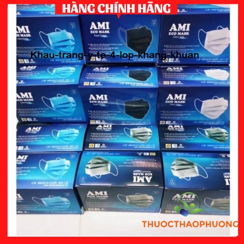 Khẩu trang hộp 50 chiếc 4 lớp kháng khuẩn Ami( nhiều mẫu mã)