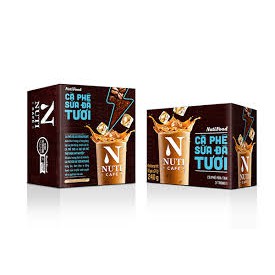 Cà Phê Sữa Đá Tươi Nuti Café Hộp 10 Gói X 24g