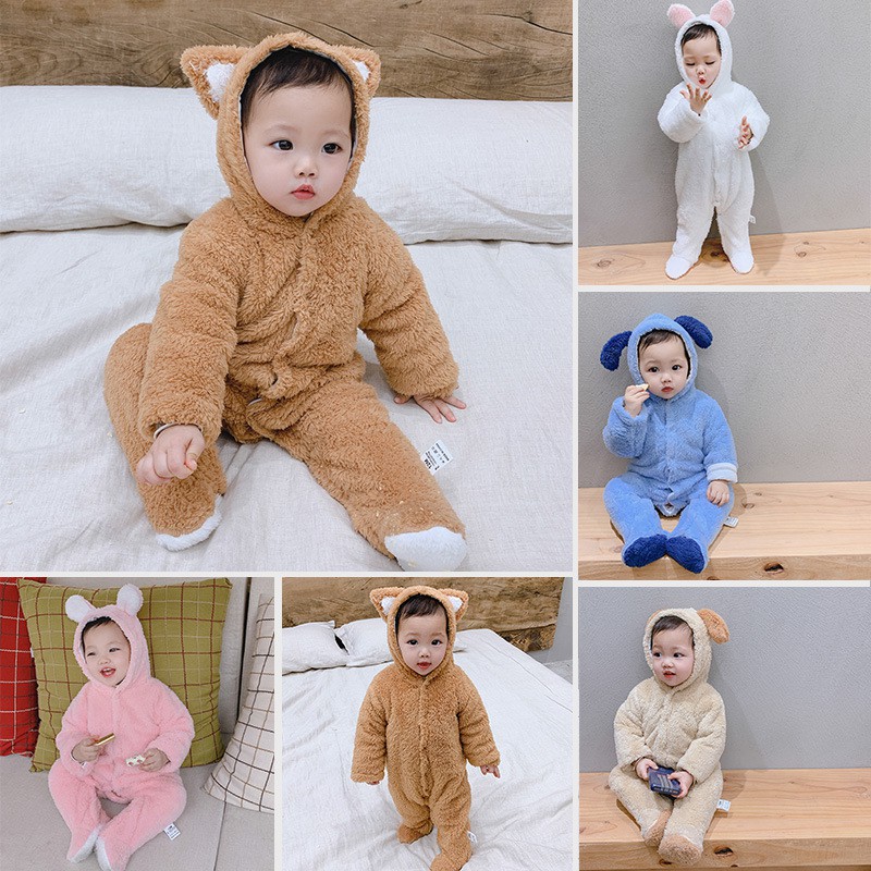 Body thu đông Body lông ủ ấm cho bé 0-12 tháng Hàng cao cấp xuất khẩu Châu Âu SLD31