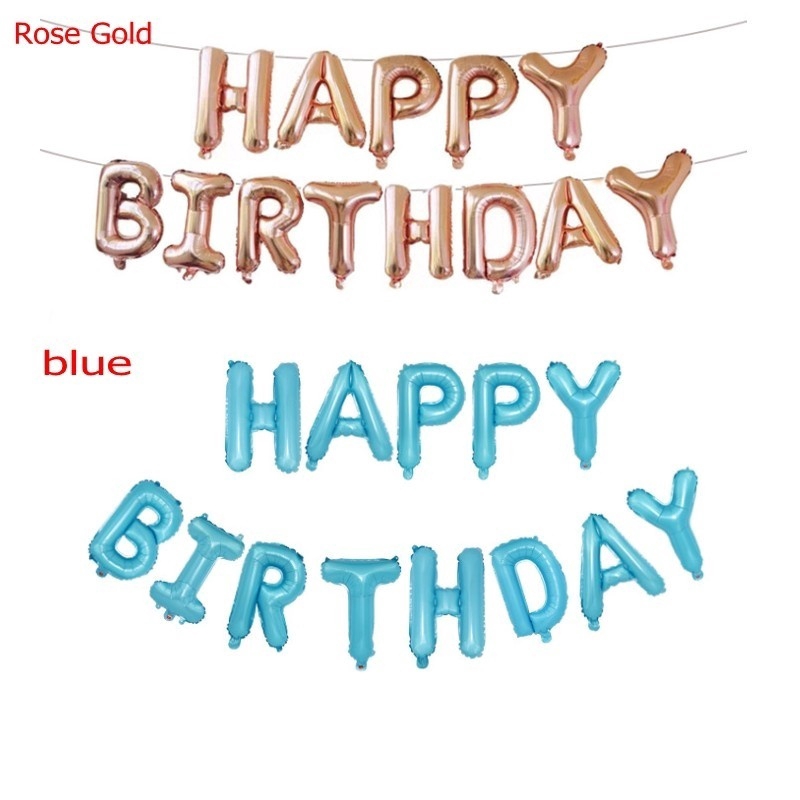 Bộ 13 quả bong bóng hình chữ Happy Birthday trang trí tiệc
