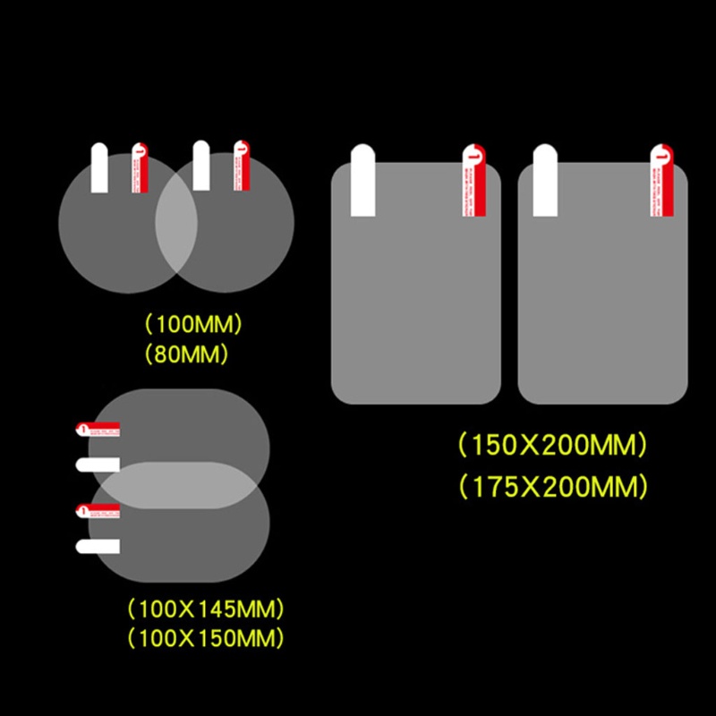 Set 2 Miếng Dán Bảo Vệ Kính Chiếu Hậu Xe Hơi Chống Sương Mù Chống Nước Mưa
