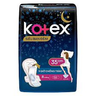 Băng Vệ Sinh Kotex Siêu Ban Đêm Có Cánh 35cm ( 1 Gói 3 Miếng - Dài 35cm )