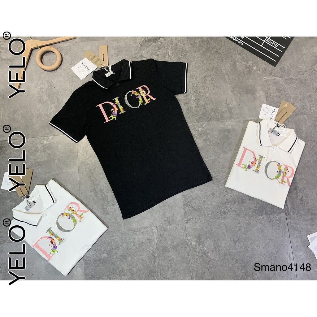 Áo Thun Có Cổ, Áo Phông Polo Nam In Chữ Phối Hoa Độc Lạ Chất Liệu Cotton Thời Trang Thoáng Mát YELO- AC82 | BigBuy360 - bigbuy360.vn