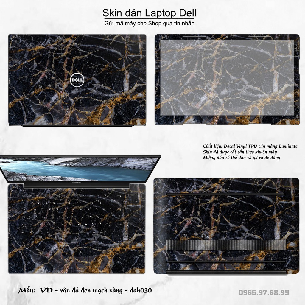Skin dán Laptop Dell in hình vân đá nhiều mẫu 3 (inbox mã máy cho Shop)