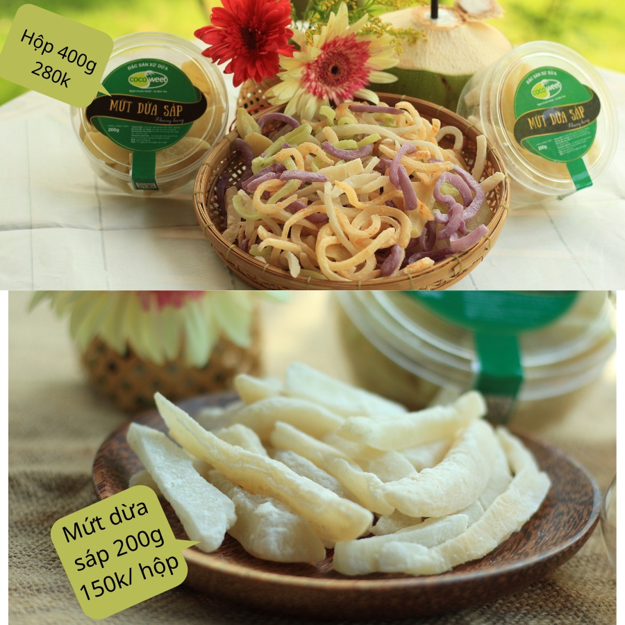 Mứt dừa sáp Cocosweet  - mềm dẻo và rất ít ngọt - loại Thượng Hạng