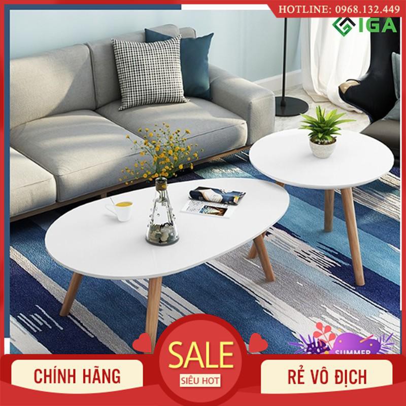 Bộ bàn trà sofa cap cấp chân gỗ sồi