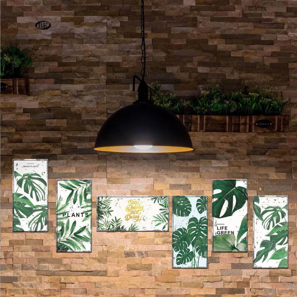Bình Nước BK Kiểu Dáng Đơn Giản Hiện Đại✿Set 6 Decal Dán Tường Hình Cây Lá Trang Trí Nhà Ở