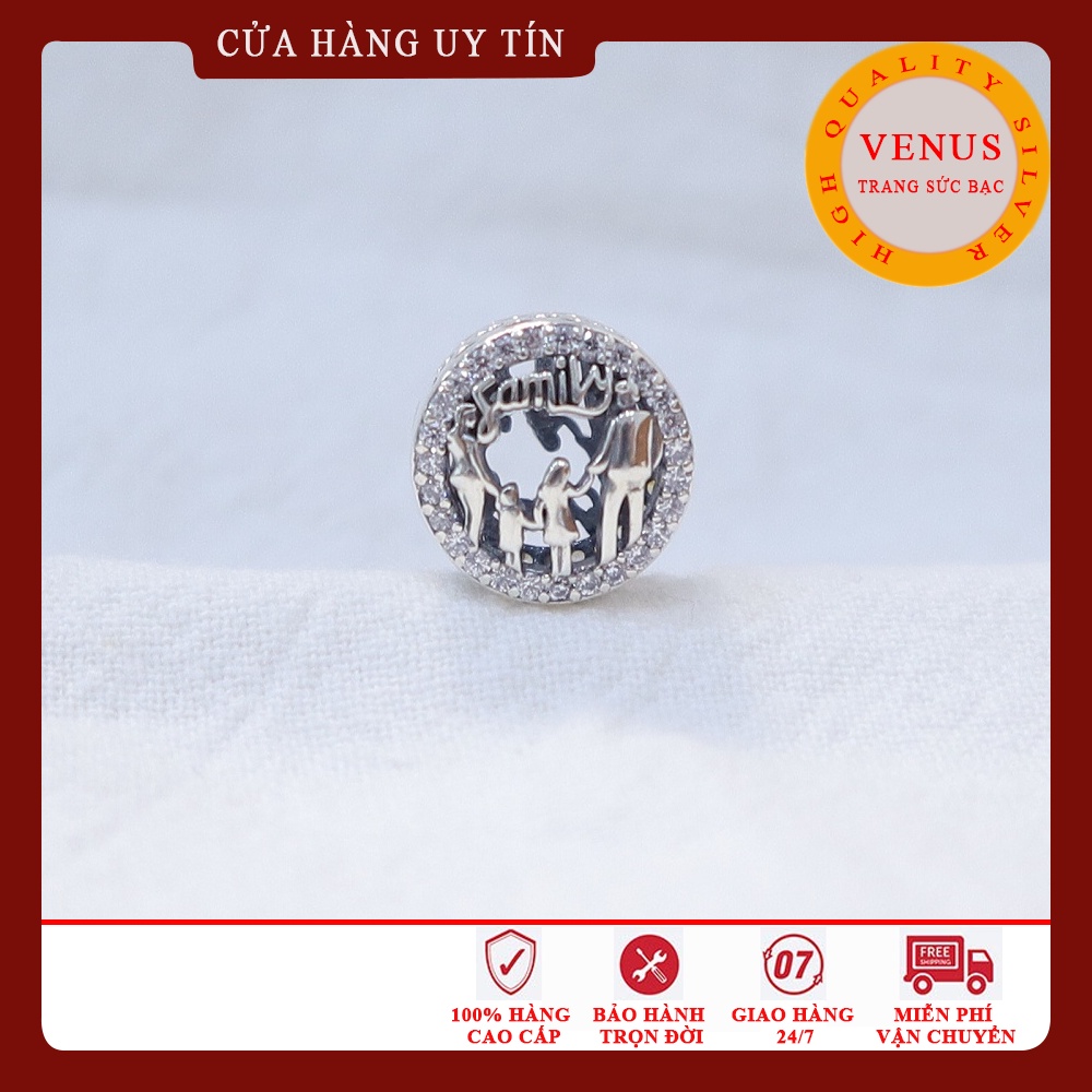 Cham bạc gia đình- Trang sức bạc Venus- Ảnh thật video thật
