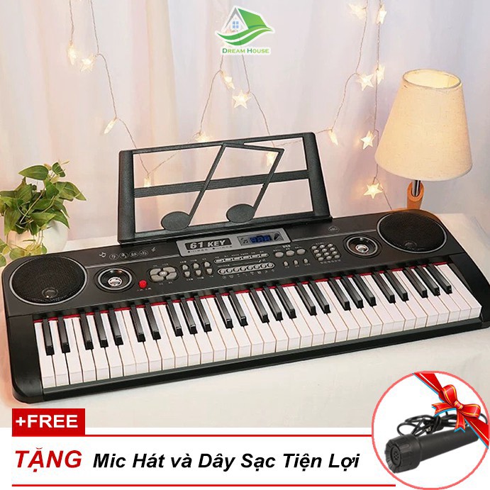 Đàn Piano điện tử 61 phím cho người mới học - âm thanh hay - nhiều chức năng