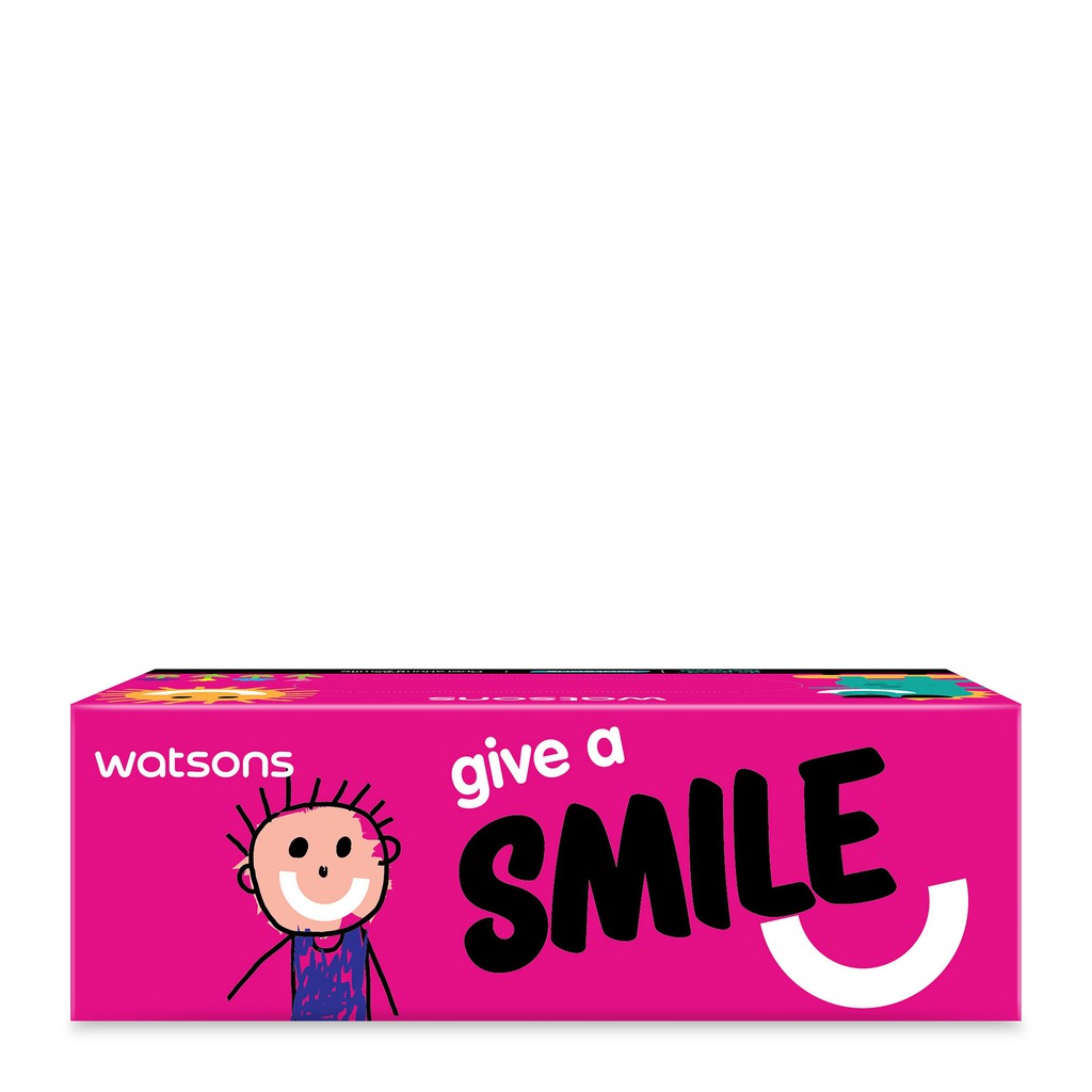 Khăn Giấy Hộp Watsons Charity Smile Campaign Box Tissues 3 Lớp Mềm Mịn Hình Ngẫu Nhiên 100 Miếng