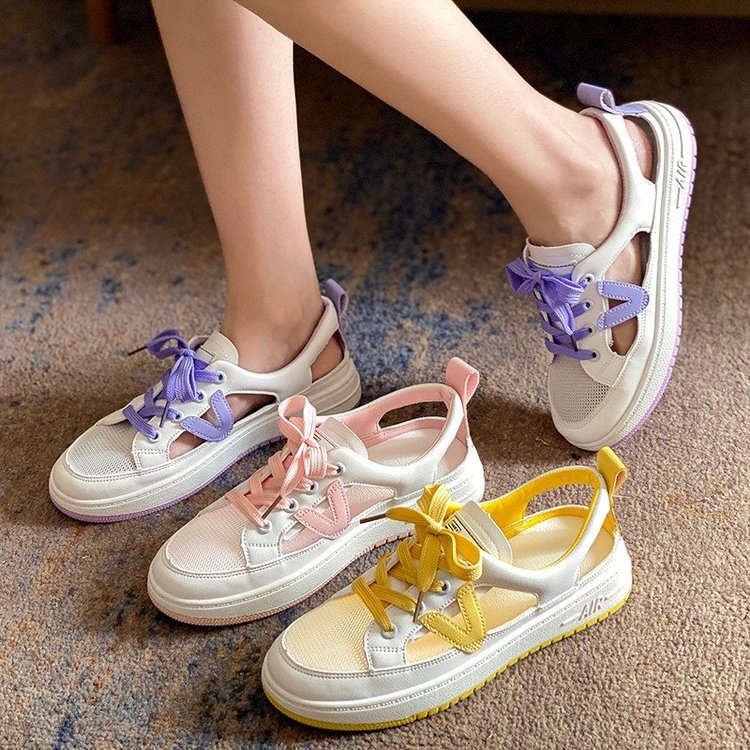 Tikp Giày thể thao MS0816 đế mềm thoải thời trang mùa hè dành cho nữ với 3 màu tuỳ chọn size 35-40