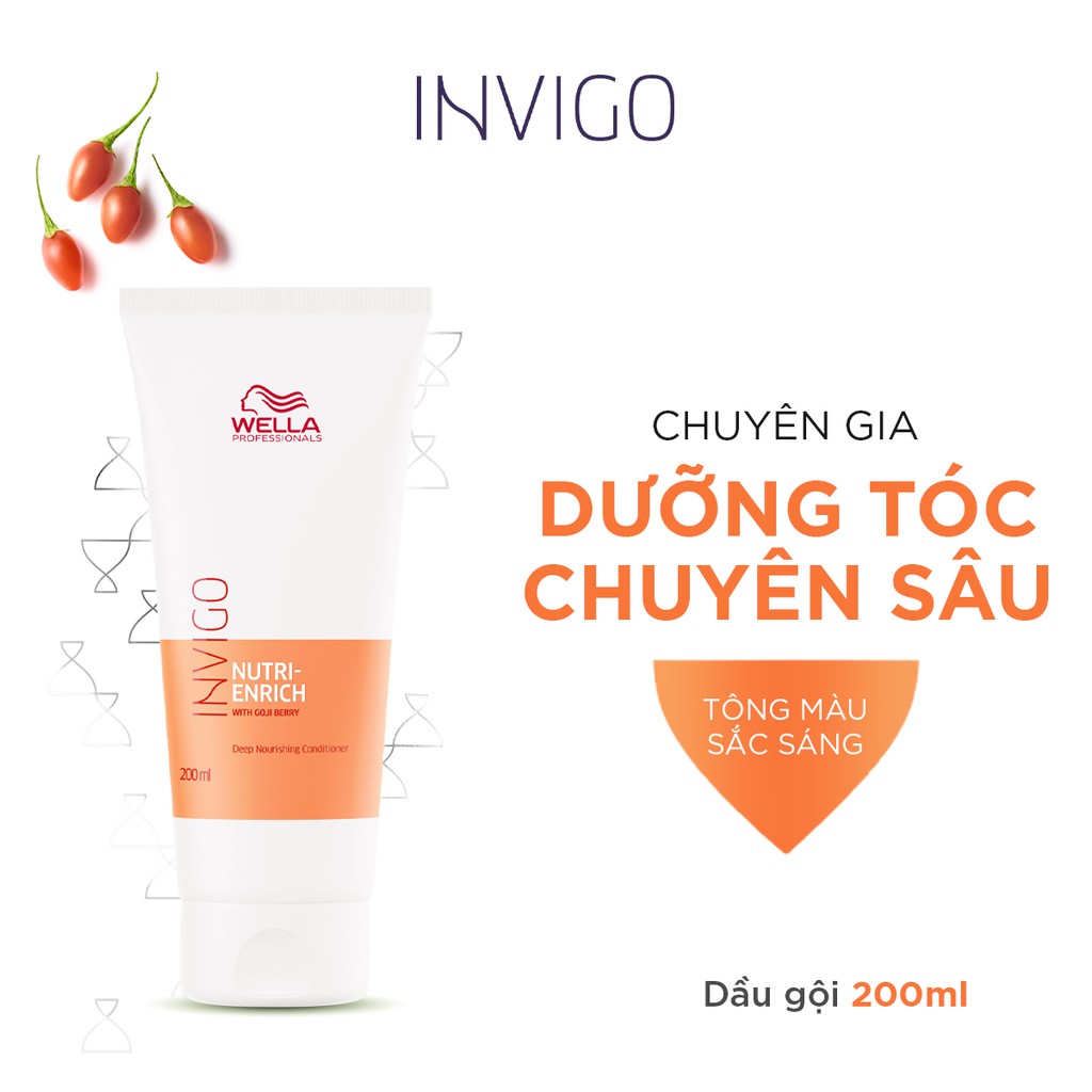 Dầu xả Wella Invigo Phục hồi tóc khô xơ và Tăng cường dưỡng chất Nutri Enrich Conditioner