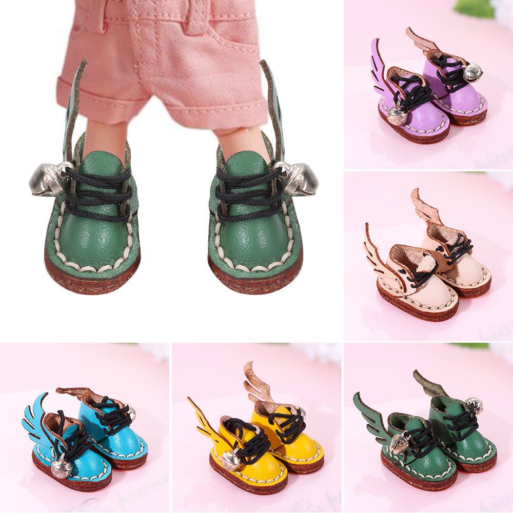 Giày Da Bò Thủ Công Dễ Thương Cho Búp Bê Tỉ Lệ 1 / 12