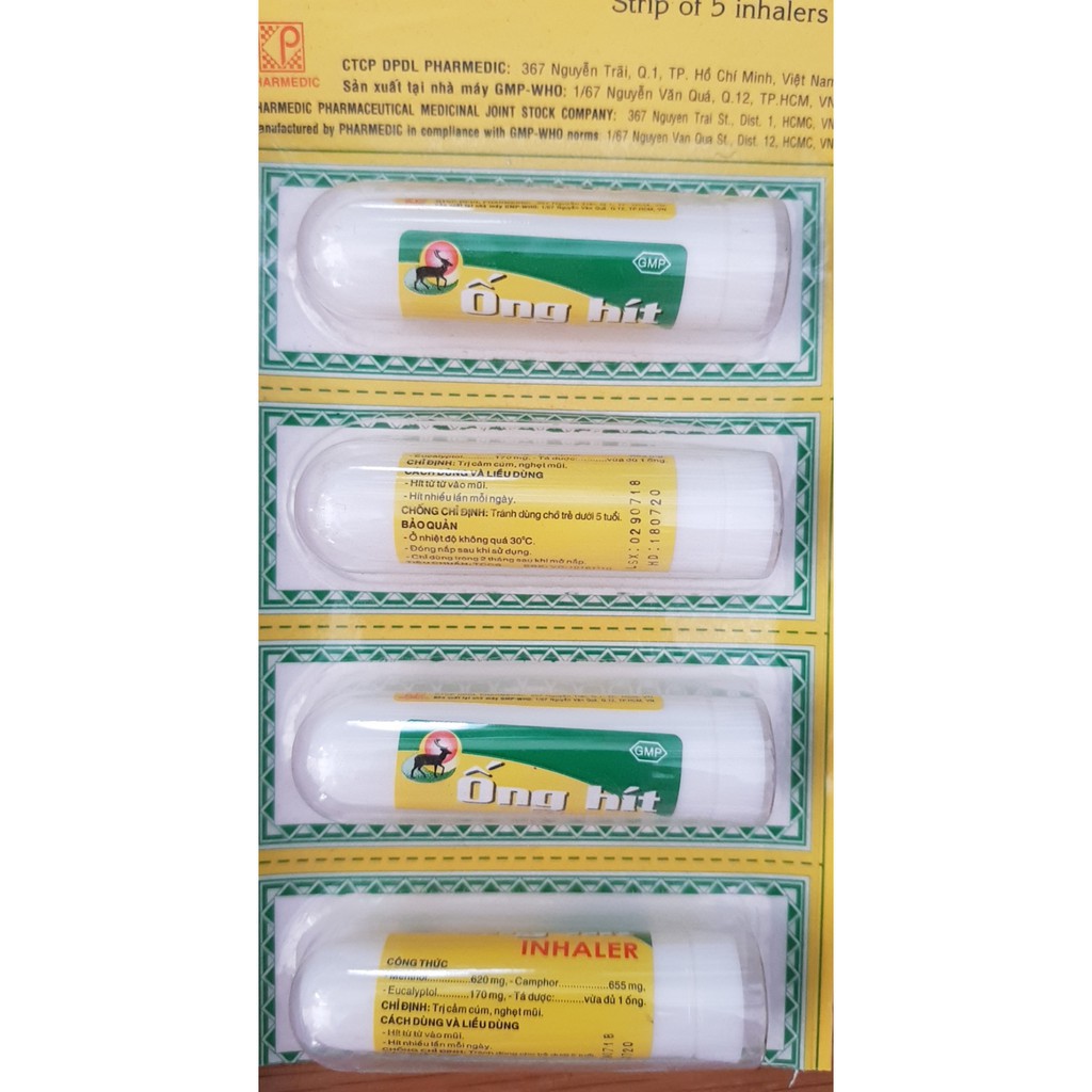 Ống hít thông mũi thái, trường sơn hiệu cây búa, inhaler