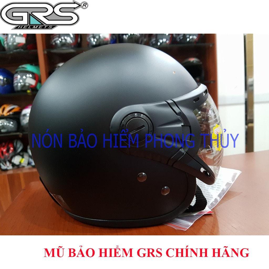 [ SHOPEE ] MŨ BẢO HIỂM 3/4 ĐẦU GRS CHÍNH HÃNG - A368 KÍNH