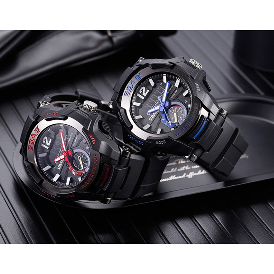 Đồng Hồ Nam SBAO S8035 Sports  Kim và Điện Tử Mạnh Mẽ Dây Silicone Bền Chắc Đầy đủ các chức năng | BigBuy360 - bigbuy360.vn
