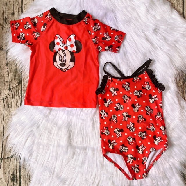 Set đồ bơi Disney xuất xịn in hình Mickey siêu kute cho bé gái