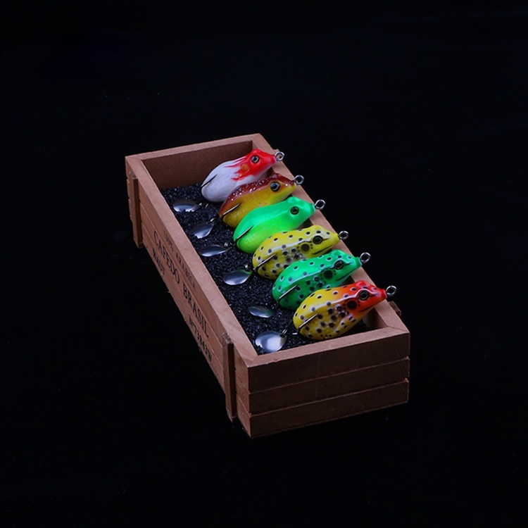 Mồi Câu Cá Mềm Hình Ếch 5cm 10g Kèm Móc Câu Chuyên Dụng