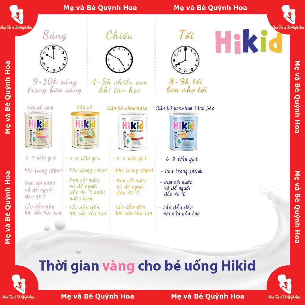 Sữa Hikid Premium [CHÍNH HÃNG] tăng chiều cao cho bé/ Sữa Hikid Hàn Quốc tách béo, 600g - [CÓ TEM PHỤ TIẾNG VIỆT]