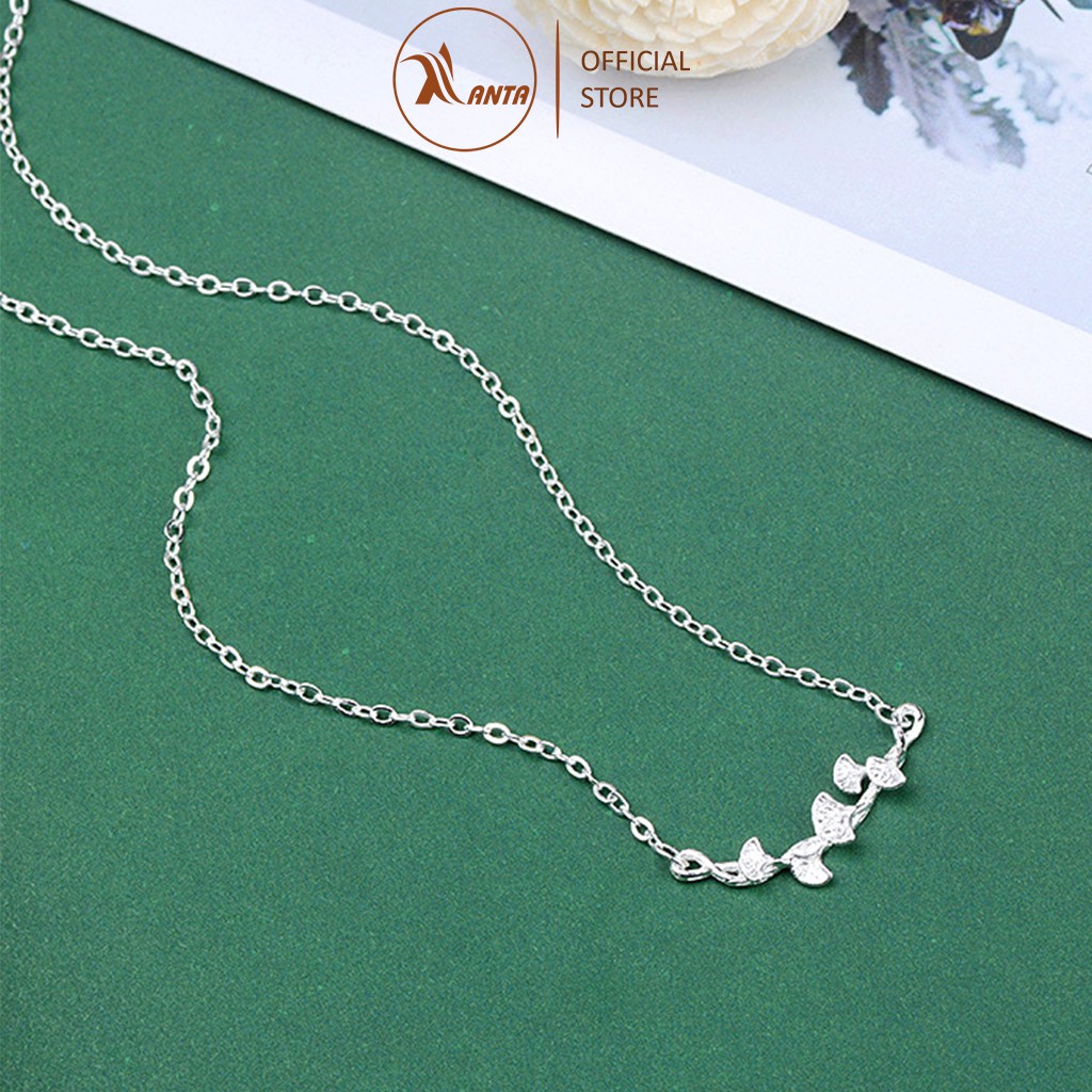 Dây chuyền bạc 925 thiết kế hình lá cây bạch quả thời trang cho nữ ANTA Jewelry ATJ7037D