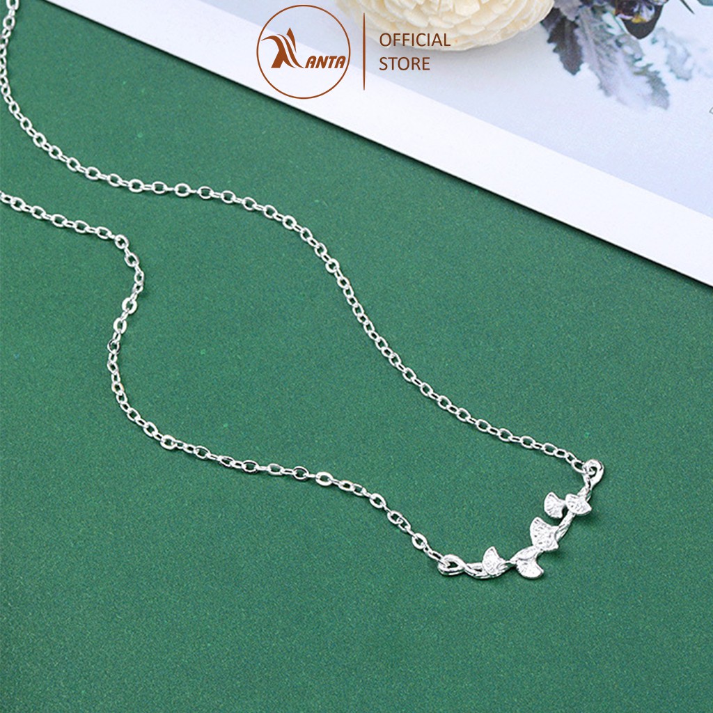 Dây chuyền bạc 925 thiết kế hình lá cây bạch quả thời trang cho nữ ANTA Jewelry ATJ7037D