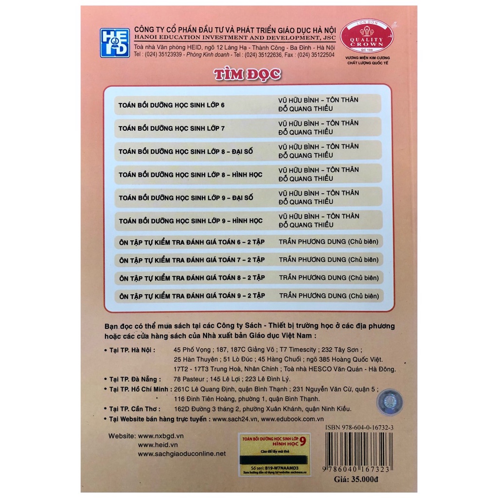 Sách - Toán bồi dưỡng học sinh lớp 9 - Hình học