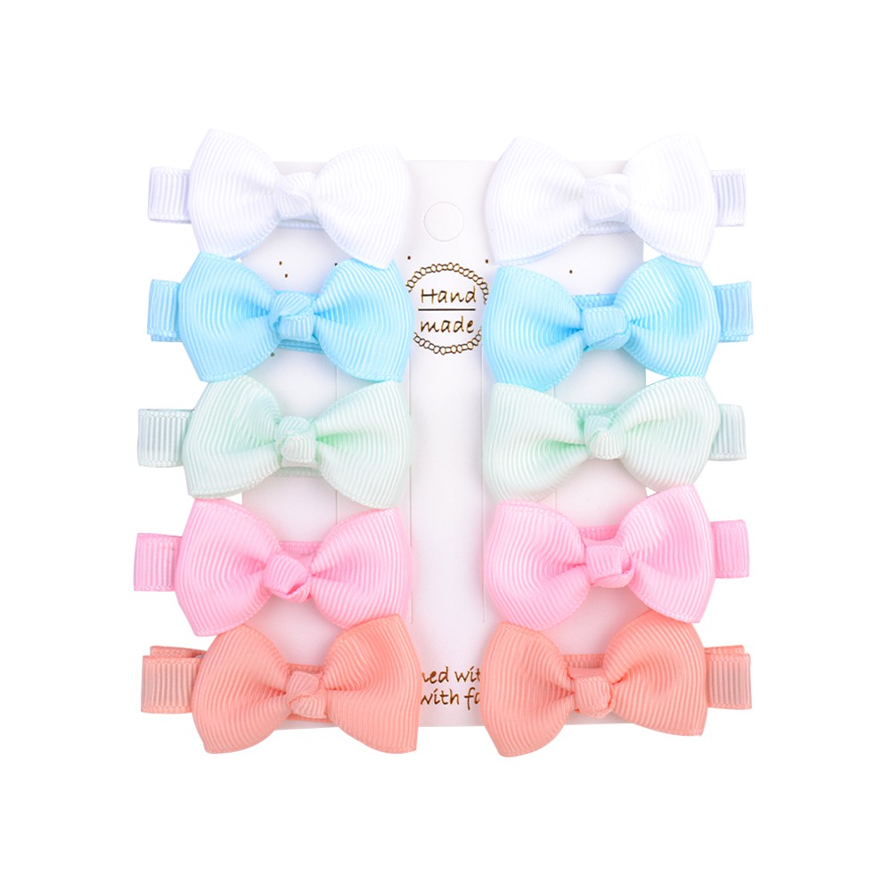 Set 10 kẹp tóc KIDSBOWS kiểu nơ dễ thương thời trang dành cho nữ