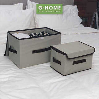 Hộp đựng quần áo đa năng chất liệu vải nắp liền Ghome, hộp vải đựng, chứa đồ đa năng gấp gọn tiện lợi TV11