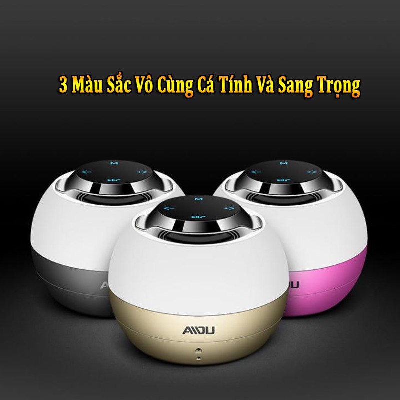 Loa Bluetooth Kiêm Đèn Led Nháy 7 Màu AIDU A1 Cao Cấp, Phím Bấm Cảm Ứng, Kết Nối Được Với PC, Laptop,Tivi - Nhiều Màu