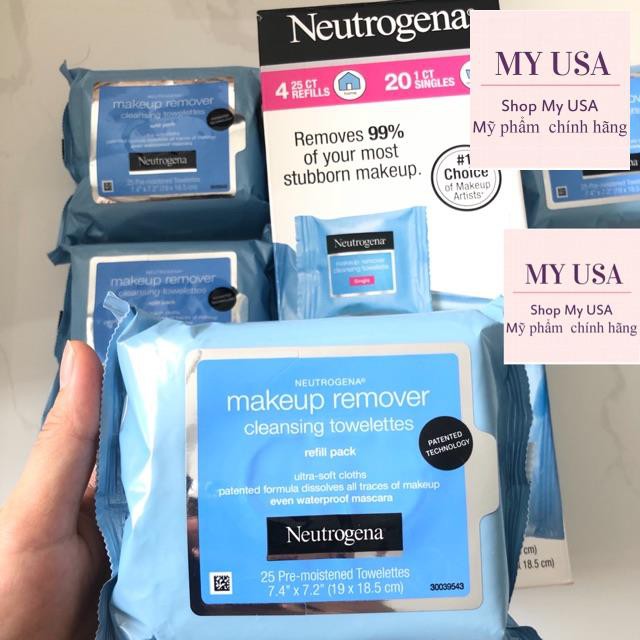 KHĂN GIẤY ƯỚT TẨY TRANG NEUTROGENA MAKEUP REMOVER MỸ