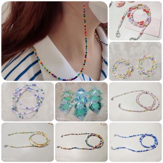 Dây đeo khẩu trang hạt cườm mix màu