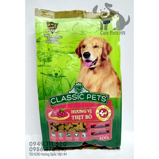 Thức ăn Classic Pets dành cho chó lớn hương vị thịt bò 400g - CutePets