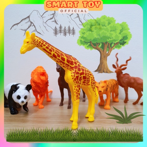 Đồ chơi mô hình con vật bằng nhựa an toàn cho bé, set mô hình 6, 8 con thú cho bé vui chơi, khám phá