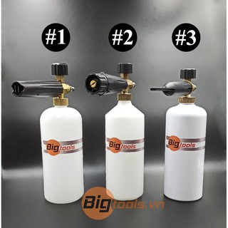 (Tặng kèm nối nhanh) Bình tạo bọt tuyết cao cấp Bigtools 1L cho máy rửa xe