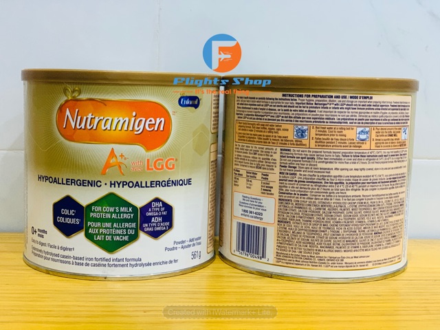 Sữa Enfamil Nutramigen Canada đặc trị không lactose cho bé dị ứng đạm sữa bò, hay quấy khóc và tiêu hoá kém, hộp 561g