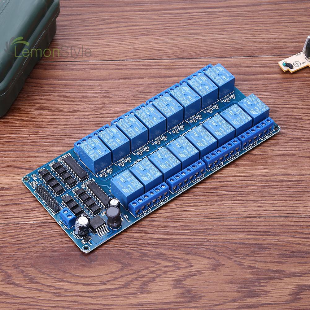 D-LT New 16-Channel 5V12V Relay Module Board For Arduino PIC AVR MCU DSP ARM PLC