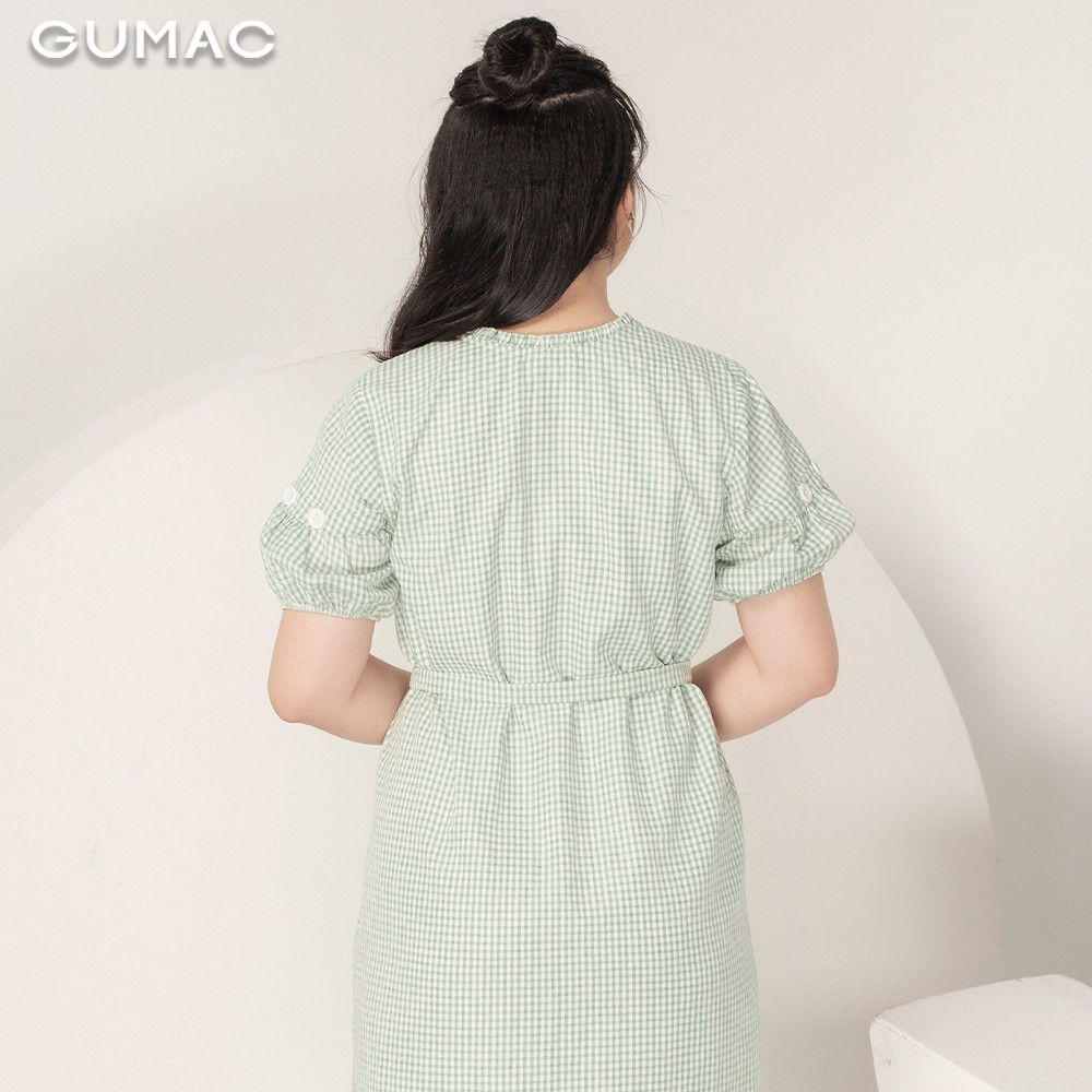 Đầm suông nữ oversize cổ bèo GUMAC DA998