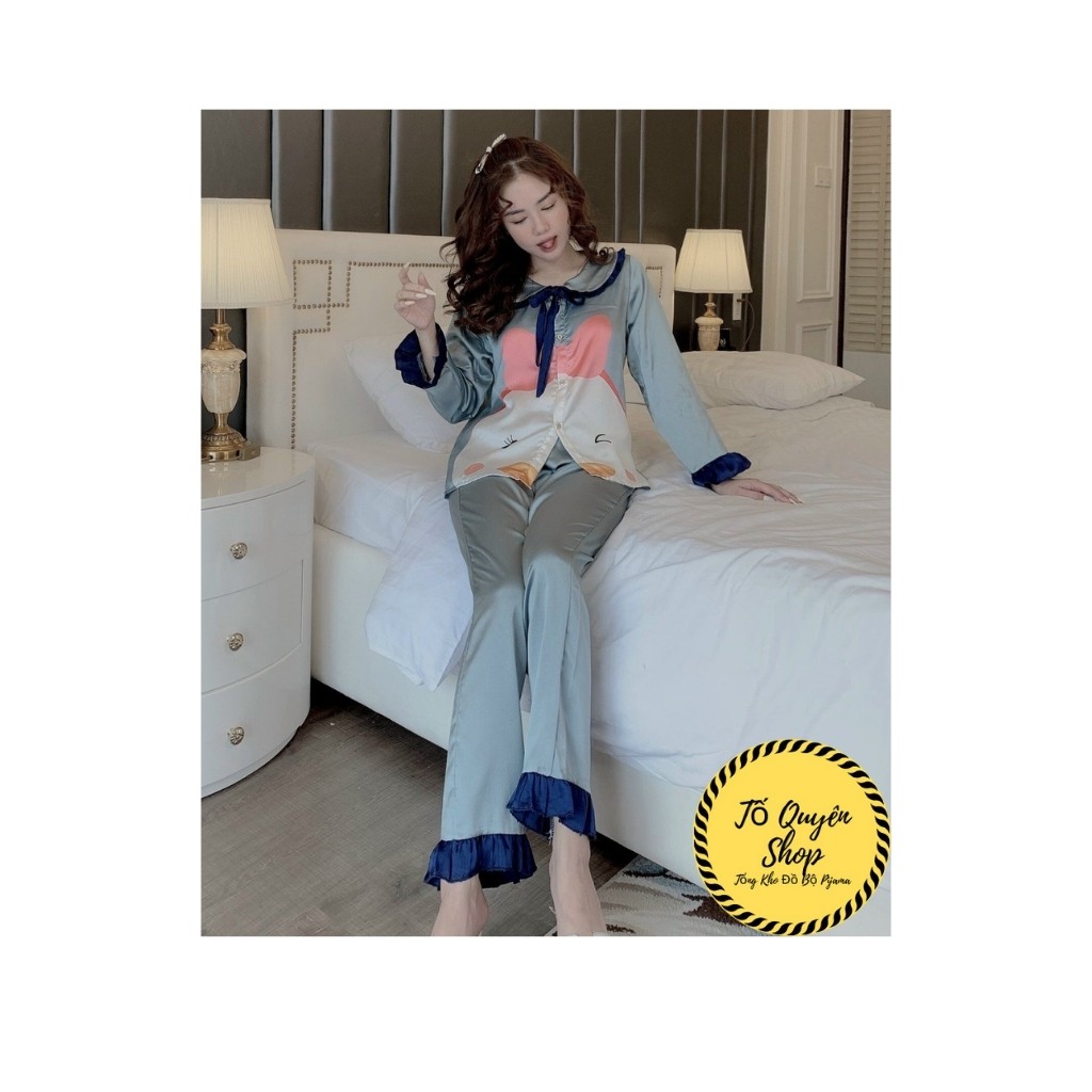 Đồ Bộ Pijama 🔥FREESHIP🔥  Bộ Mặc Nhà Tay Dài Họa Tiết Sang Chảnh Siêu Mềm Mát - Tố Quyên Shop