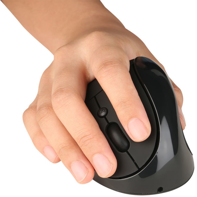 Chuột không dây dọc có thể sạc lại yên lặng tay tiện dụng Cầm máy tính thẳng đứng Bluetooth bằng trái và phải Bút Táo  hộp điện thoại  Chuột