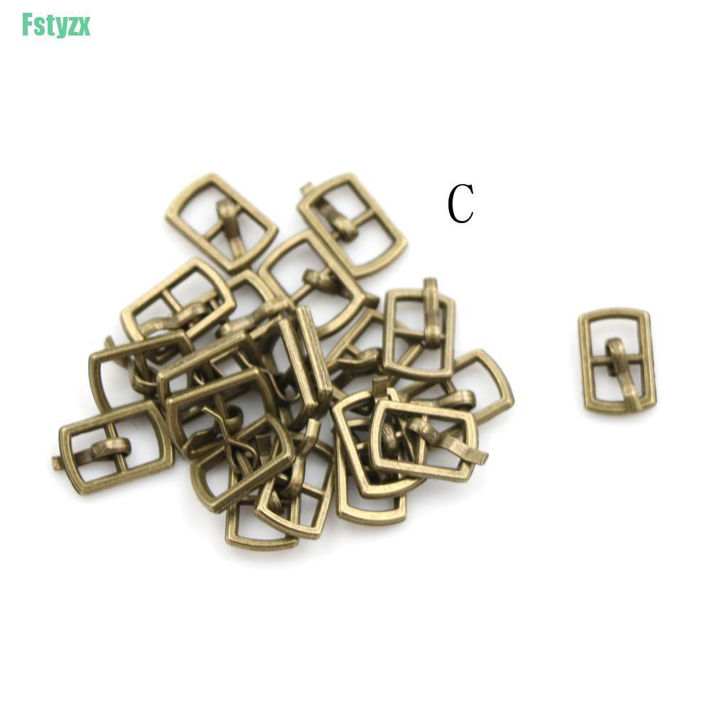 fstyzx 10pcs 4.5mm mini doll buttons ultra-small Tri-glide buckle doll belt buckle