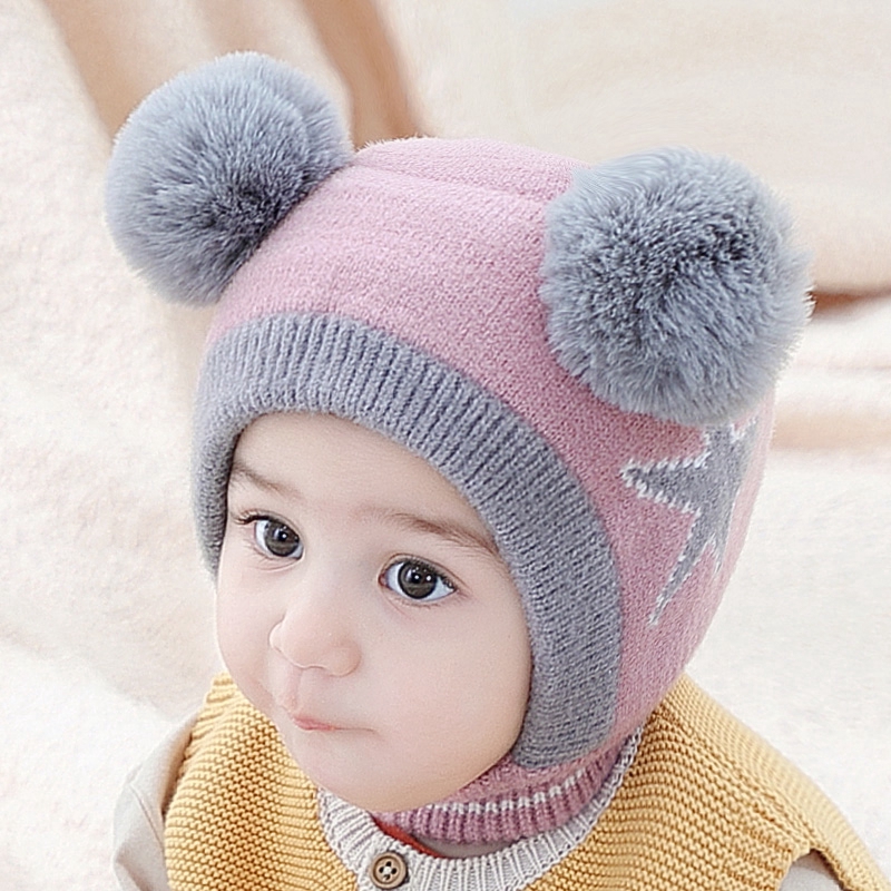 Thick woolen hat, windproof, autumn and winter fashion for children