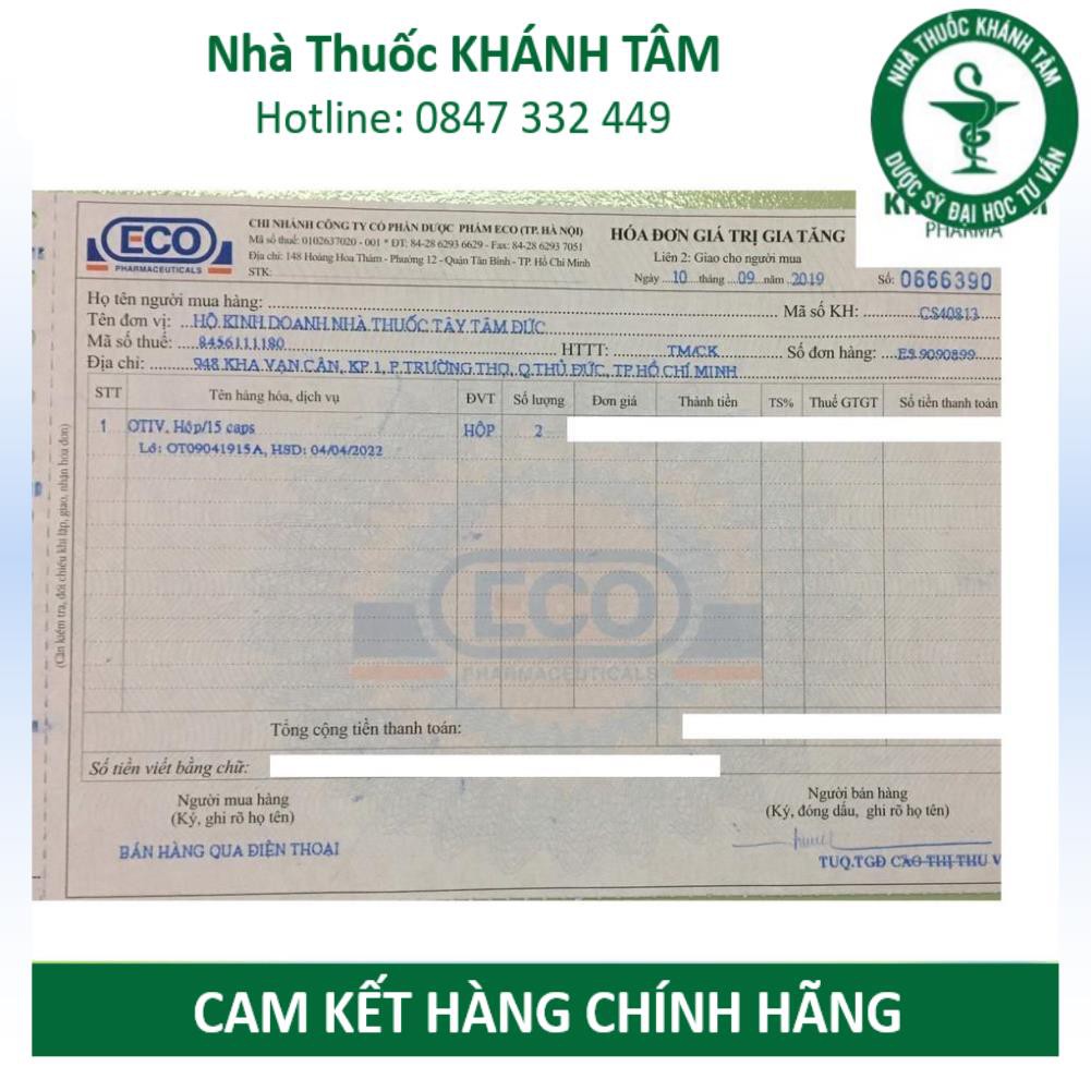 OTIV 15 viên - Viên uống bổ não, hỗ trợ điều trị suy giảm trí nhớ _Khánh Tâm ! !