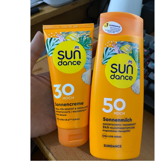 Kem-sữa-xịt chống nắng Sun Dance SPF30-SPF50 xách tay Đức