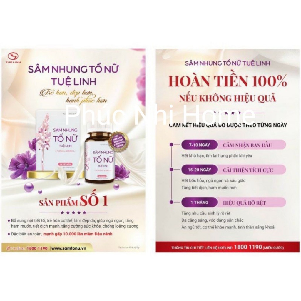 Sâm nhung tố nữ Tuệ Linh lọ 30 viên chính hãng mẫu mới, bổ sung nội tiết tố, duy trì sắc đẹp, sức khoẻ, sinh lý nữ | BigBuy360 - bigbuy360.vn