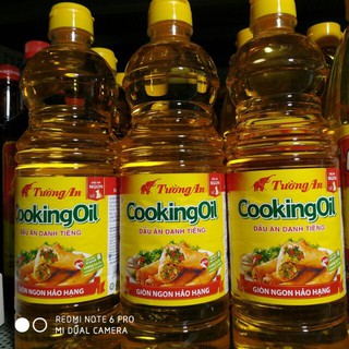Dầu ăn cooking oil Tường An chai 1 lít ( thùng 12 chai)