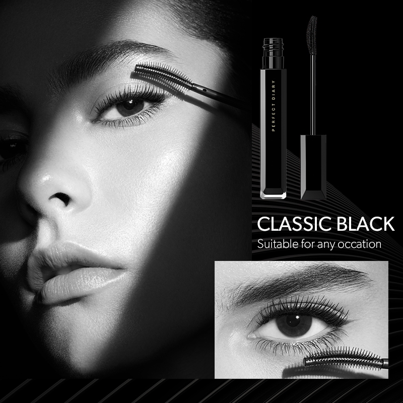 Mascara Perfect Diary Chuốt Cong Làm Dài Mi Thiết Kế Đầu Cọ Góc Rộng 8g